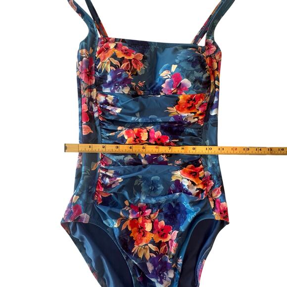 NEW w TAGS Johnny Was Women's SUMMER DAYS RUCHED ONE PIECE Floral Small - Picture 7 of 12